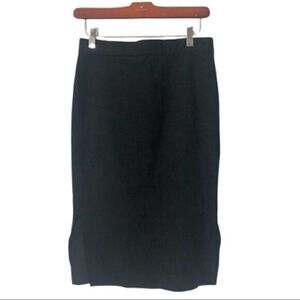 Wilfred Free Faux Suede Midi Side Slit Skirt